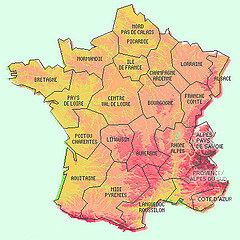 landkaart frankrijk